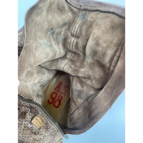 A.S. 98 Distressed Brown Leather Combat Boots 39 - Picture 11 of 16